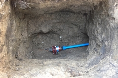 repareret vandledning i jord